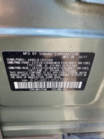 2018 SUBARU FORESTER 2 JF2SJABC1JH507092