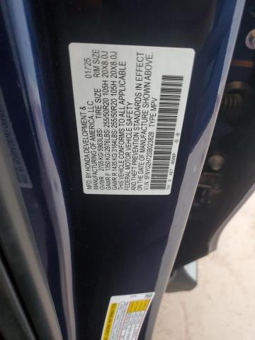 2025 HONDA PILOT TOUR 5FNYG2H72SB023828