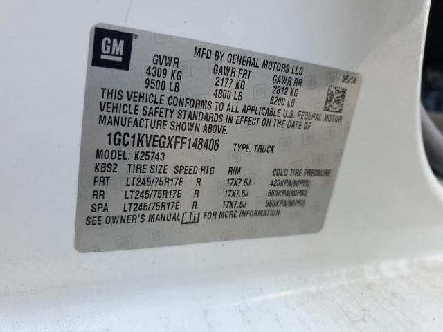 2015 CHEVROLET SILVERADO K2500 HEAVY DUTY LT 1GC1KVEGXFF148406
