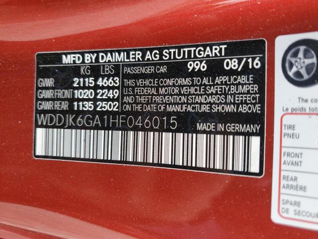 2017 MERCEDES-BENZ SL 450 - WDDJK6GA1HF046015