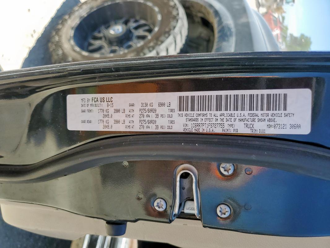 2015 RAM 1500 LONGH 1C6RR7PT1FS727755