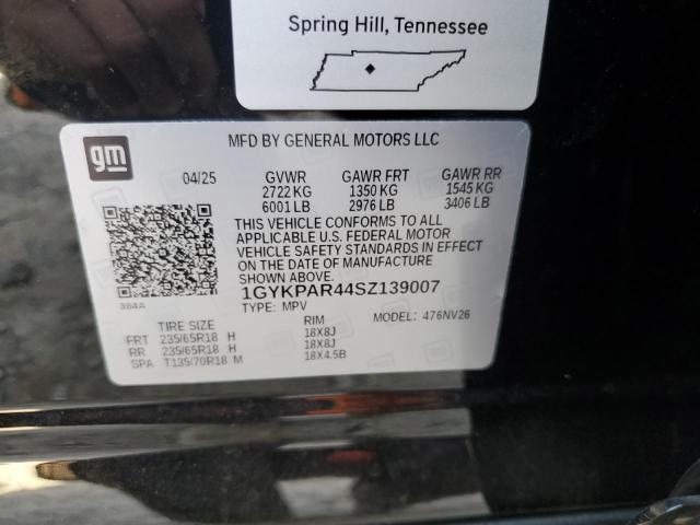 2025 CADILLAC XT6 LUXURY 1GYKPAR44SZ139007