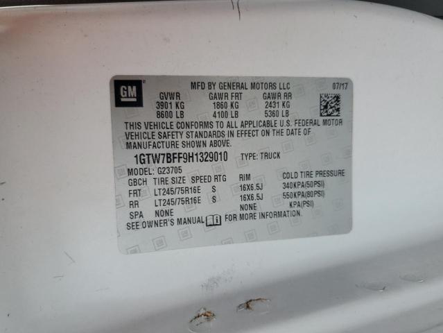2017 GMC SAVANA G25 1GTW7BFF9H1329010