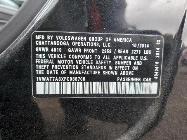 2015 VOLKSWAGEN PASSAT S 1VWAT7A3XFC038708