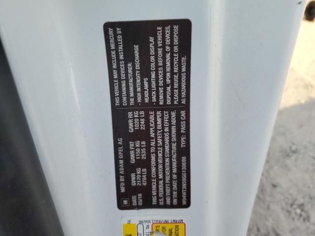 2016 BUICK CASCADA PR - W04WT3N59GG130698