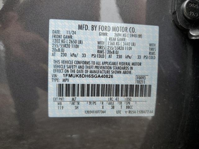 2025 FORD EXPLORER A 1FMUK8DH6SGA40826