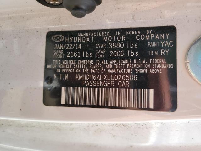 2014 HYUNDAI ELANTRA CO - KMHDH6AHXEU026506