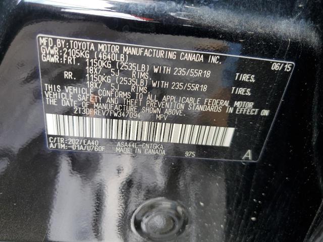 2015 TOYOTA RAV4 LIMIT 2T3DFREV7FW347094