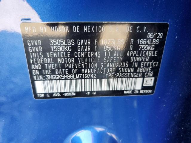2020 HONDA FIT EX 3HGGK5H86LM719742