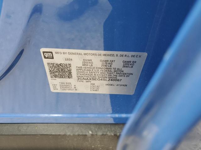 2025 CHEVROLET EQUINOX AC 3GNAXSEG4SL240067