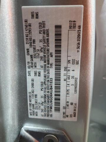 2019 FORD ESCAPE SE 1FMCU9GD6KUB41533