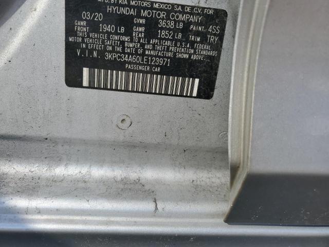 2020 HYUNDAI ACCENT LIM 3KPC34A60LE123971