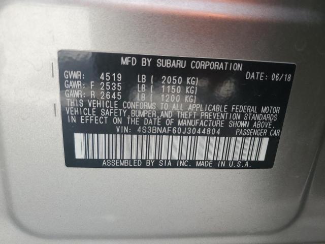 2018 SUBARU LEGACY 2.5I PREMIUM 4S3BNAF60J3044804