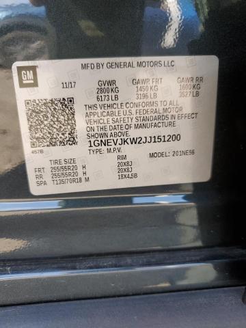 2018 CHEVROLET TRAVERSE PREMIER - 1GNEVJKW2JJ151200