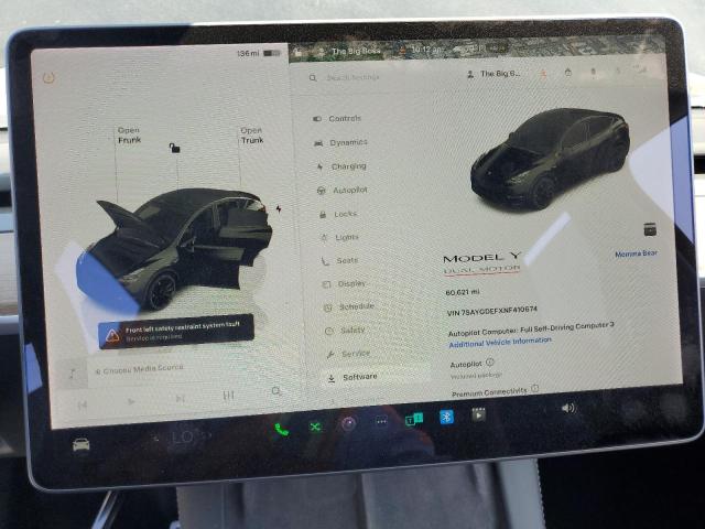 2022 TESLA MODEL Y 7SAYGDEFXNF410674