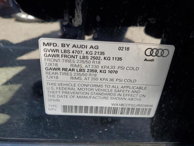 2018 AUDI Q3 PREMIUM WA1BCCFS2JR028836