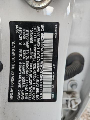 2020 HONDA CIVIC SHHFK7H65LU402588