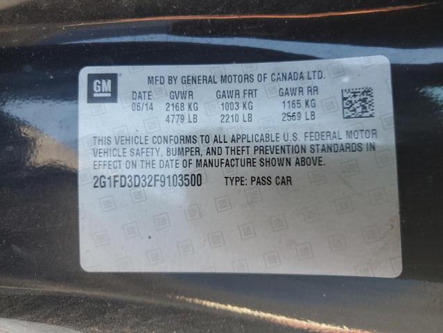 2015 CHEVROLET CAMARO LT 2G1FD3D32F9103500