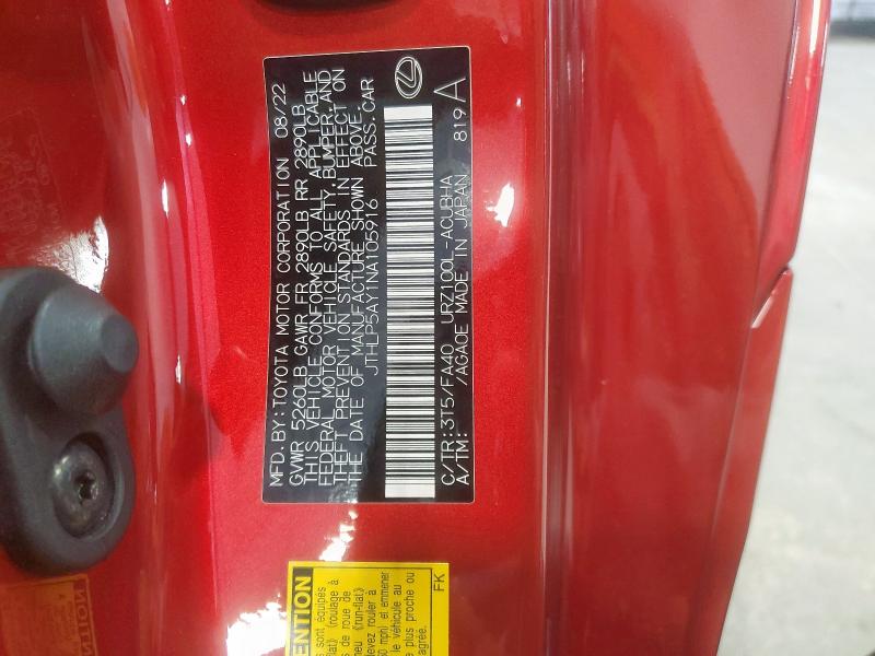 2022 LEXUS LC 500 JTHLP5AY1NA105916