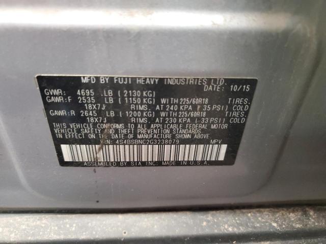 2016 SUBARU OUTBACK 2. 4S4BSBNC2G3238079