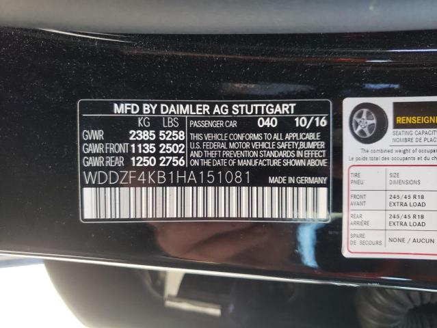 2017 MERCEDES-BENZ E 300 4MAT WDDZF4KB1HA151081