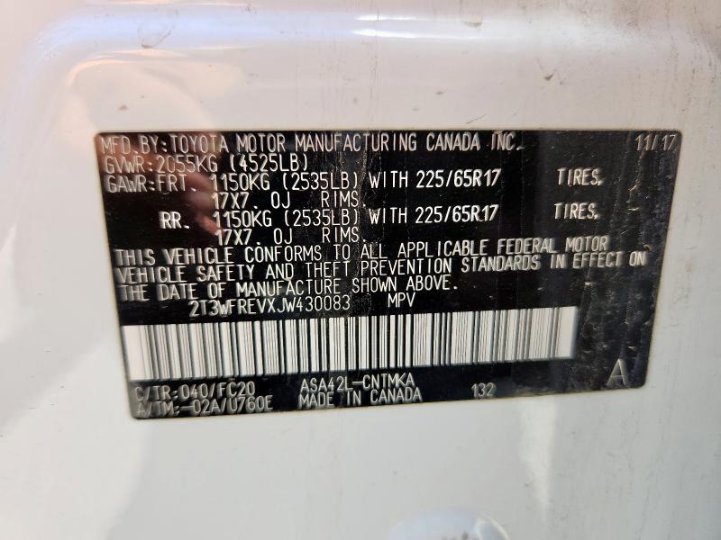 2018 TOYOTA RAV4 ADVENTURE 2T3WFREVXJW430083