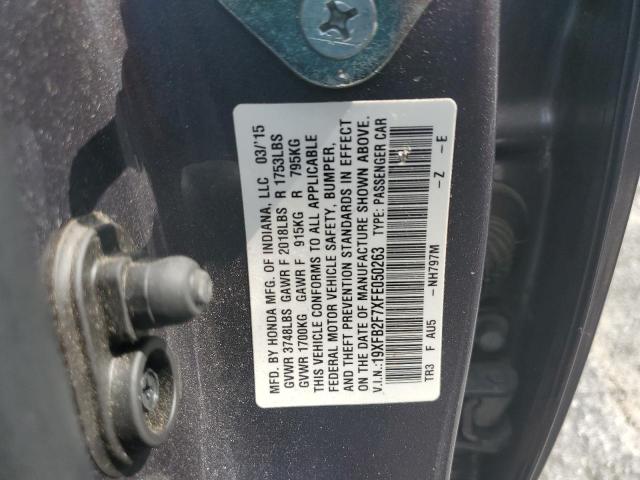 2015 HONDA CIVIC SE 19XFB2F7XFE050263