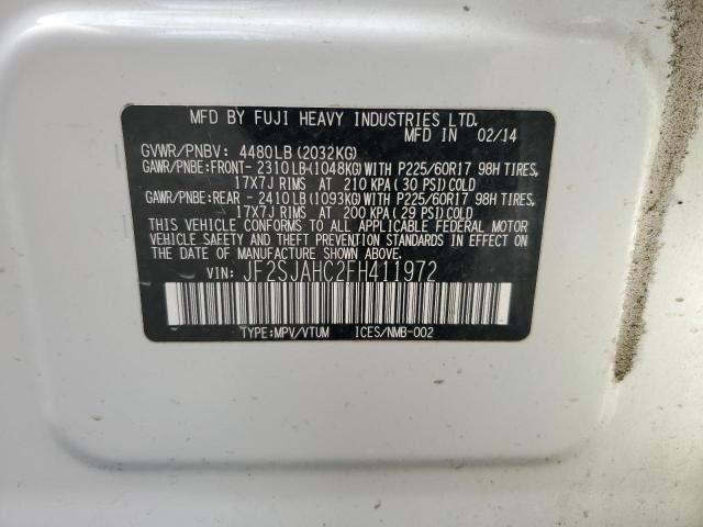 2015 SUBARU FORESTER 2 JF2SJAHC2FH411972