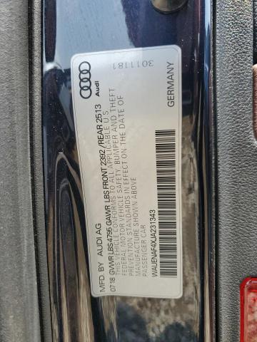 2018 AUDI A4 PREMIUM WAUENAF4XJA231343
