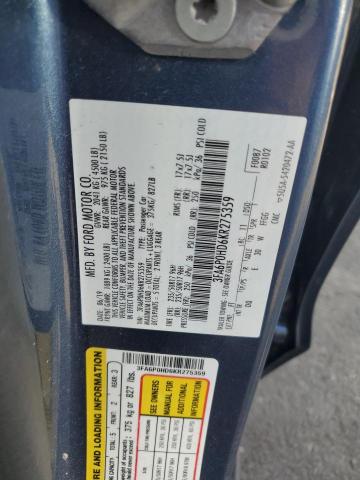 2019 FORD FUSION SE - 3FA6P0HD6KR275359