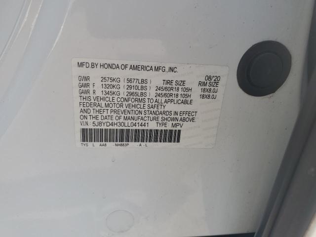 2020 ACURA MDX 5J8YD4H30LL041441