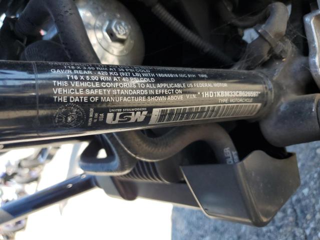 2012 HARLEY-DAVIDSON FLHX STREE 1HD1KBM33CB626597