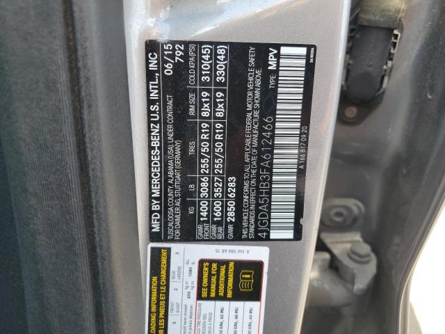 2015 MERCEDES-BENZ ML 350 4MA 4JGDA5HB3FA612466