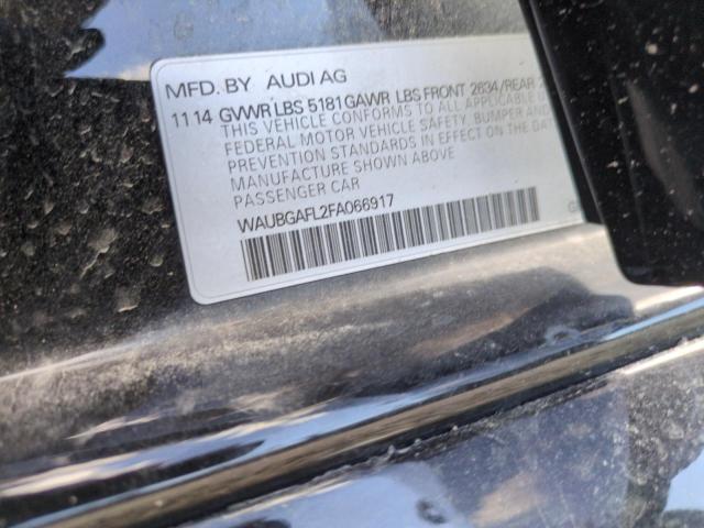 2015 AUDI S4 PREMIUM WAUBGAFL2FA066917
