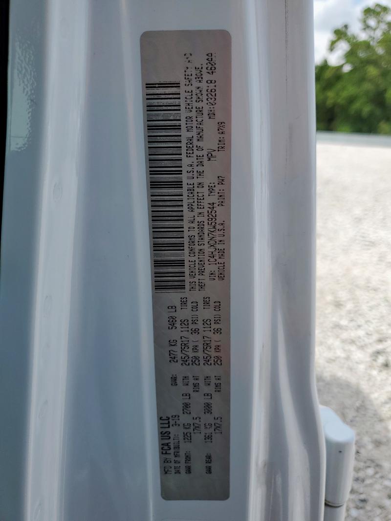 2019 JEEP WRANGLER U 1C4HJXDN7KW592544