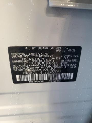 2025 SUBARU FORESTER T JF2SLDTC9SH459935