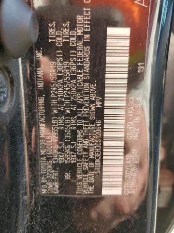 2012 TOYOTA HIGHLANDER - 5TDDK3EH3CS120646