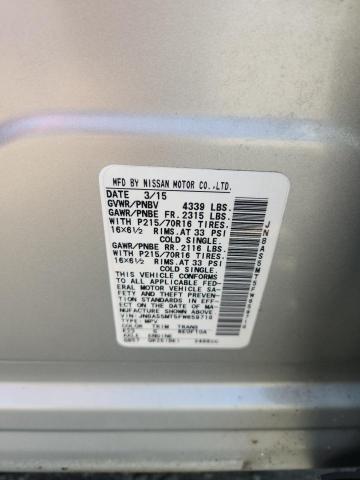 2015 NISSAN ROGUE SELE JN8AS5MT5FW659718