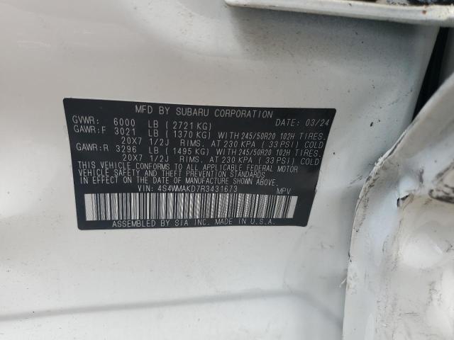 2024 SUBARU ASCENT ONY 4S4WMAKD7R3431673