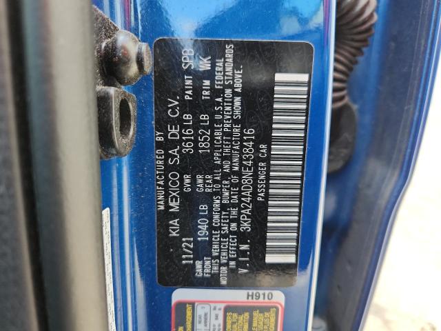 2022 KIA RIO LX 3KPA24AD8NE438416