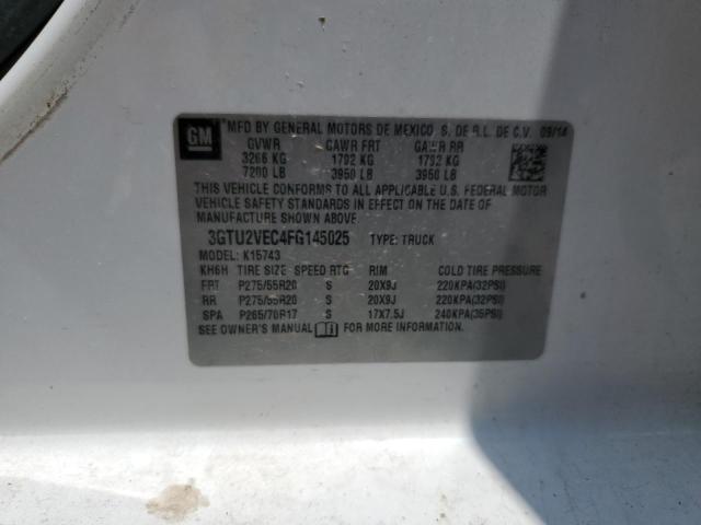 2015 GMC SIERRA K15 3GTU2VEC4FG145025