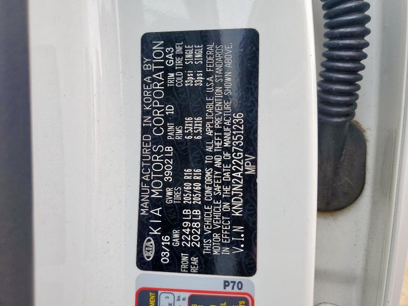 2016 KIA SOUL - KNDJN2A22G7351236