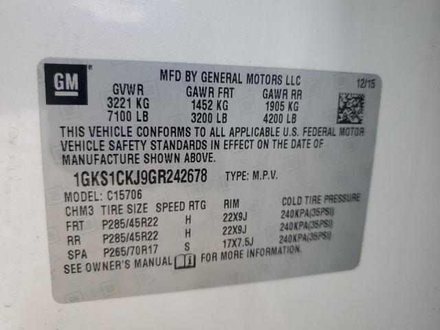 2016 GMC YUKON DENA - 1GKS1CKJ9GR242678