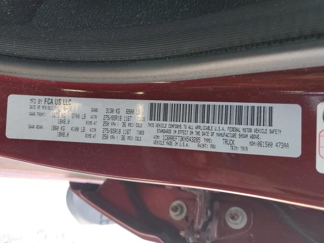 2019 RAM 1500 BIG H - 1C6RREFT3KN543285