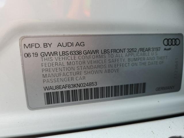 2019 AUDI A8 L WAU8EAF83KN024853