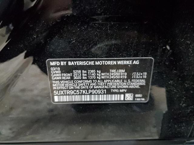 2019 BMW X3 XDRIVE3 5UXTR9C57KLP90931