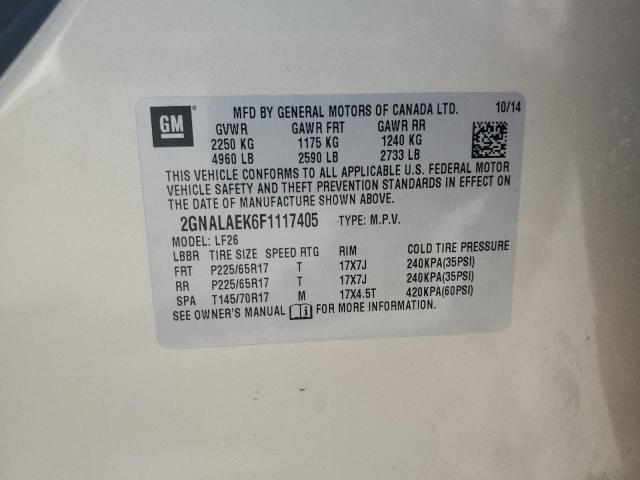 2015 CHEVROLET EQUINOX LS 2GNALAEK6F1117405