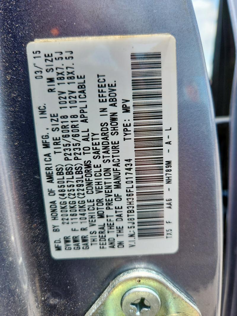 2015 ACURA RDX 5J8TB3H36FL017434