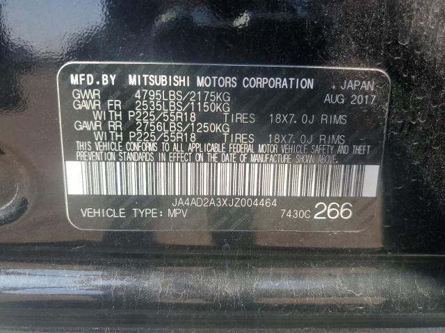 2018 MITSUBISHI OUTLANDER - JA4AD2A3XJZ004464