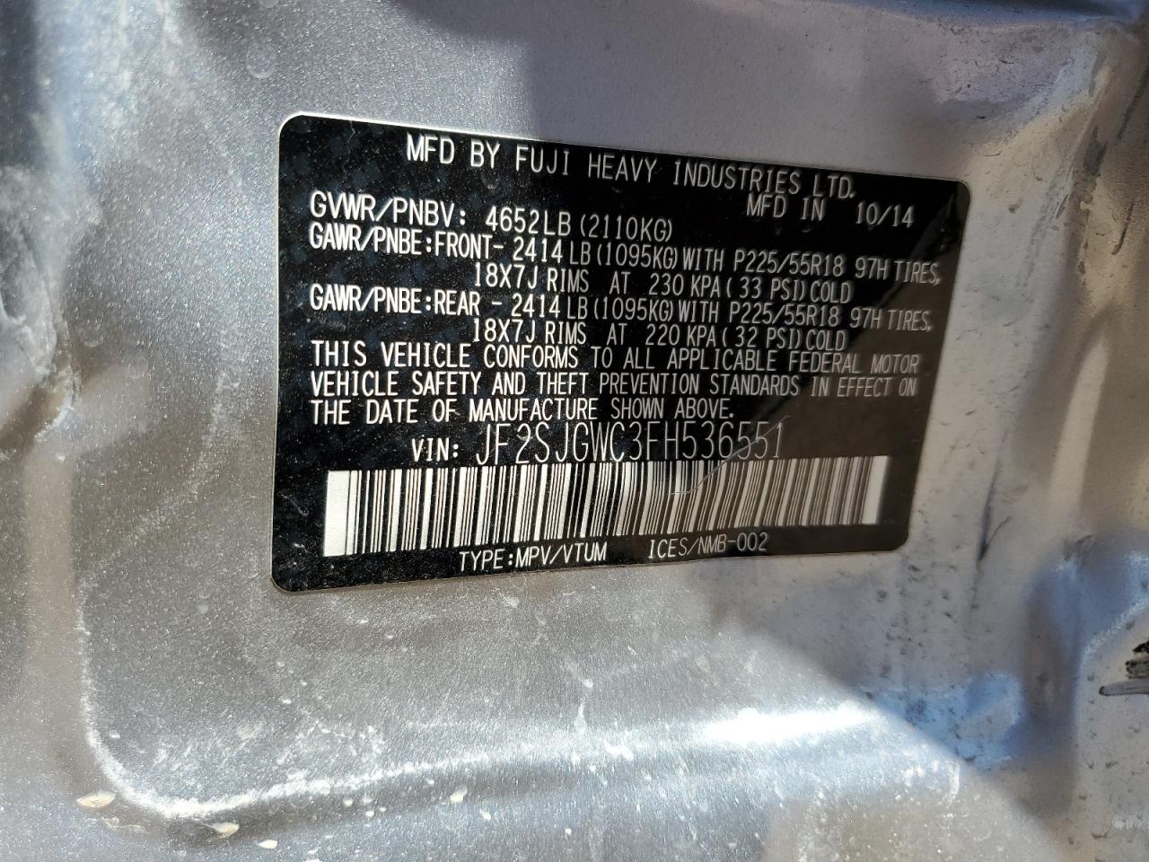 SUBARU FORESTER 2.0XT TOURING